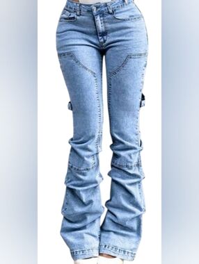 Cargo Forever Slouch Jeans Large  (8-10) 30" Tall